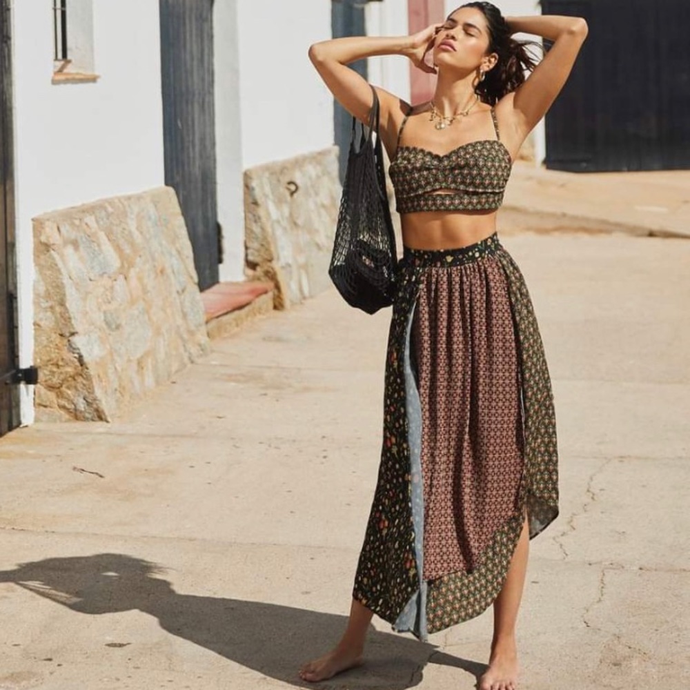 NWT Agua Bendita Crop Alanya Mariana Top